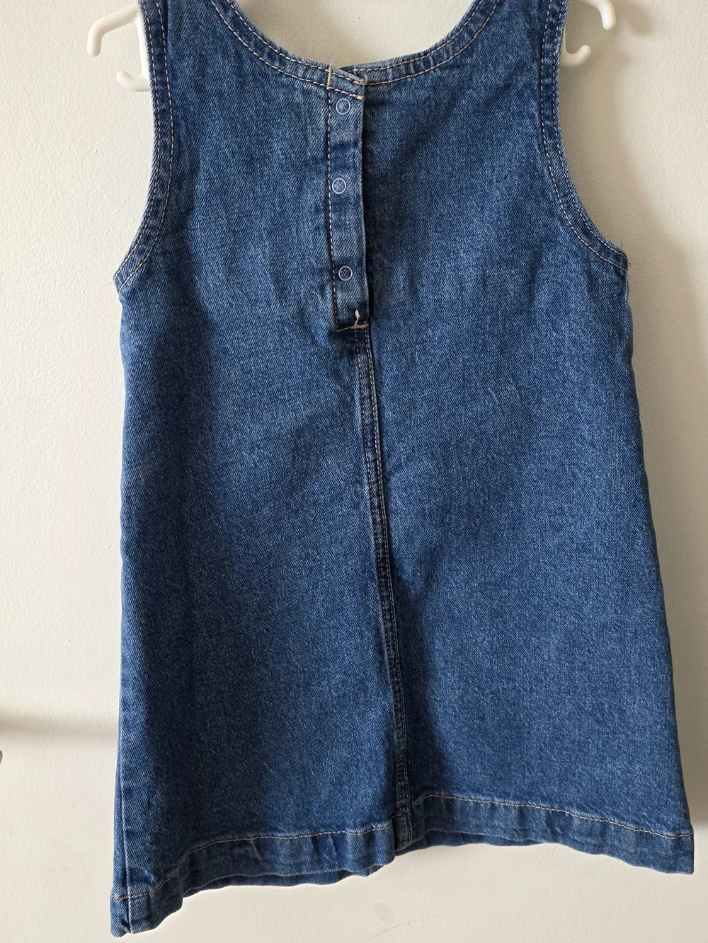 GAP Denim Tank Dress with Heart Patch - Blue